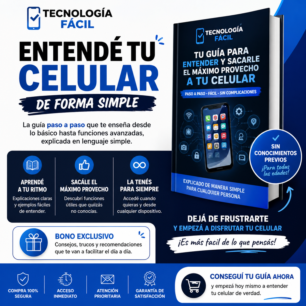 Estás a un paso de usar tu celular con confianza